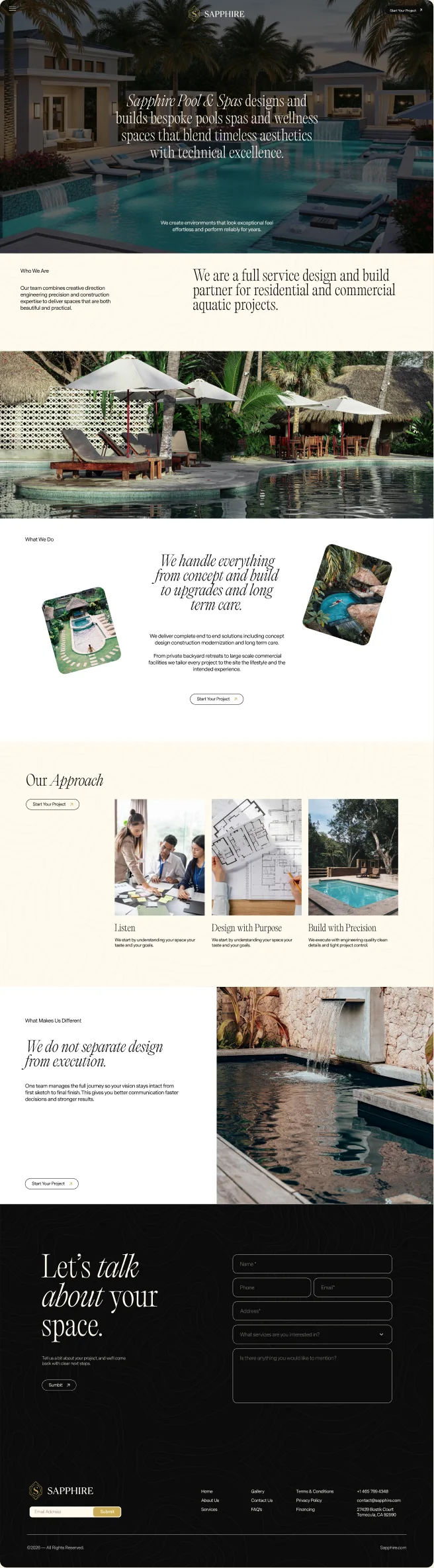 Sapphire About Us page