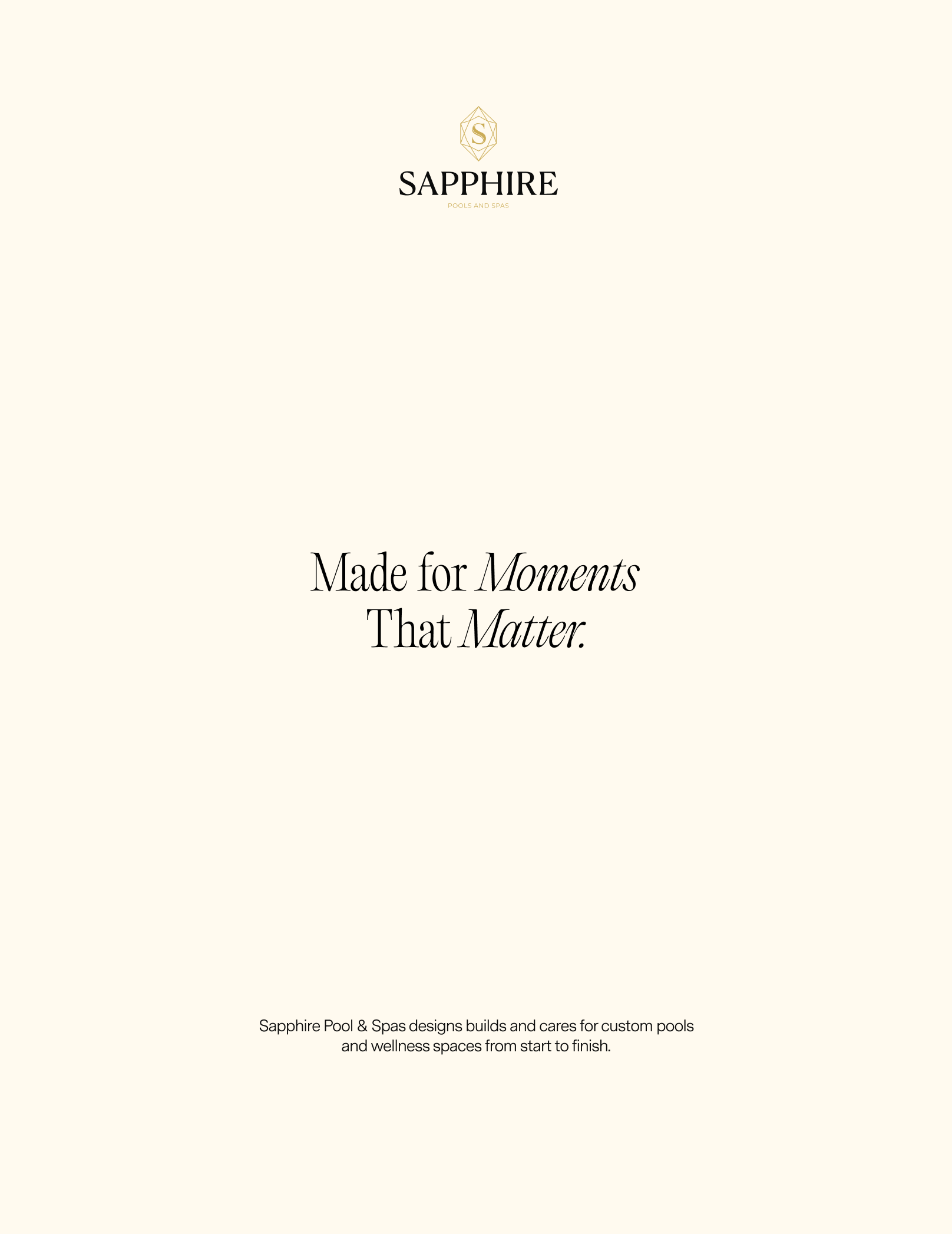 Sapphire Made for Moments That Matter brand poster
