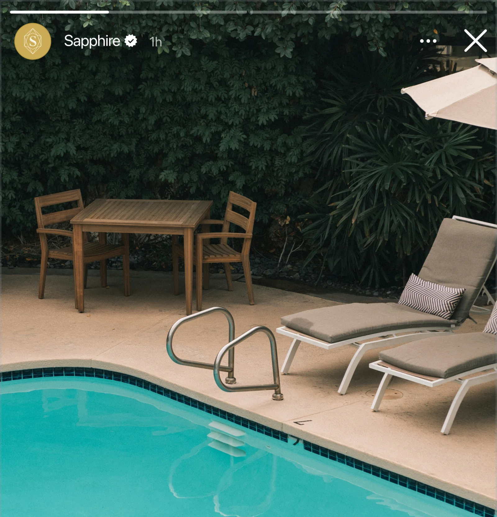Sapphire social media story treatment
