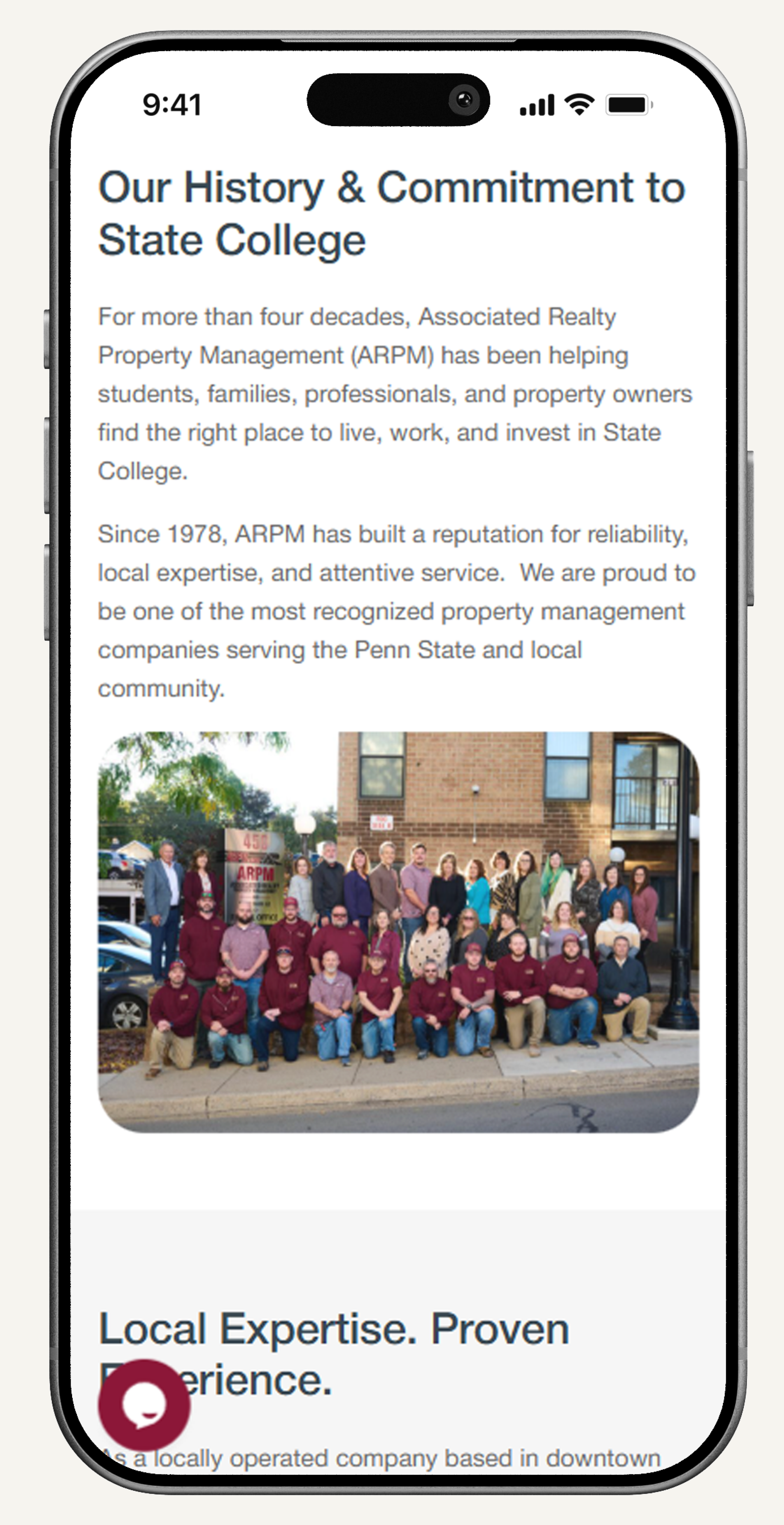 ARPM property detail on mobile