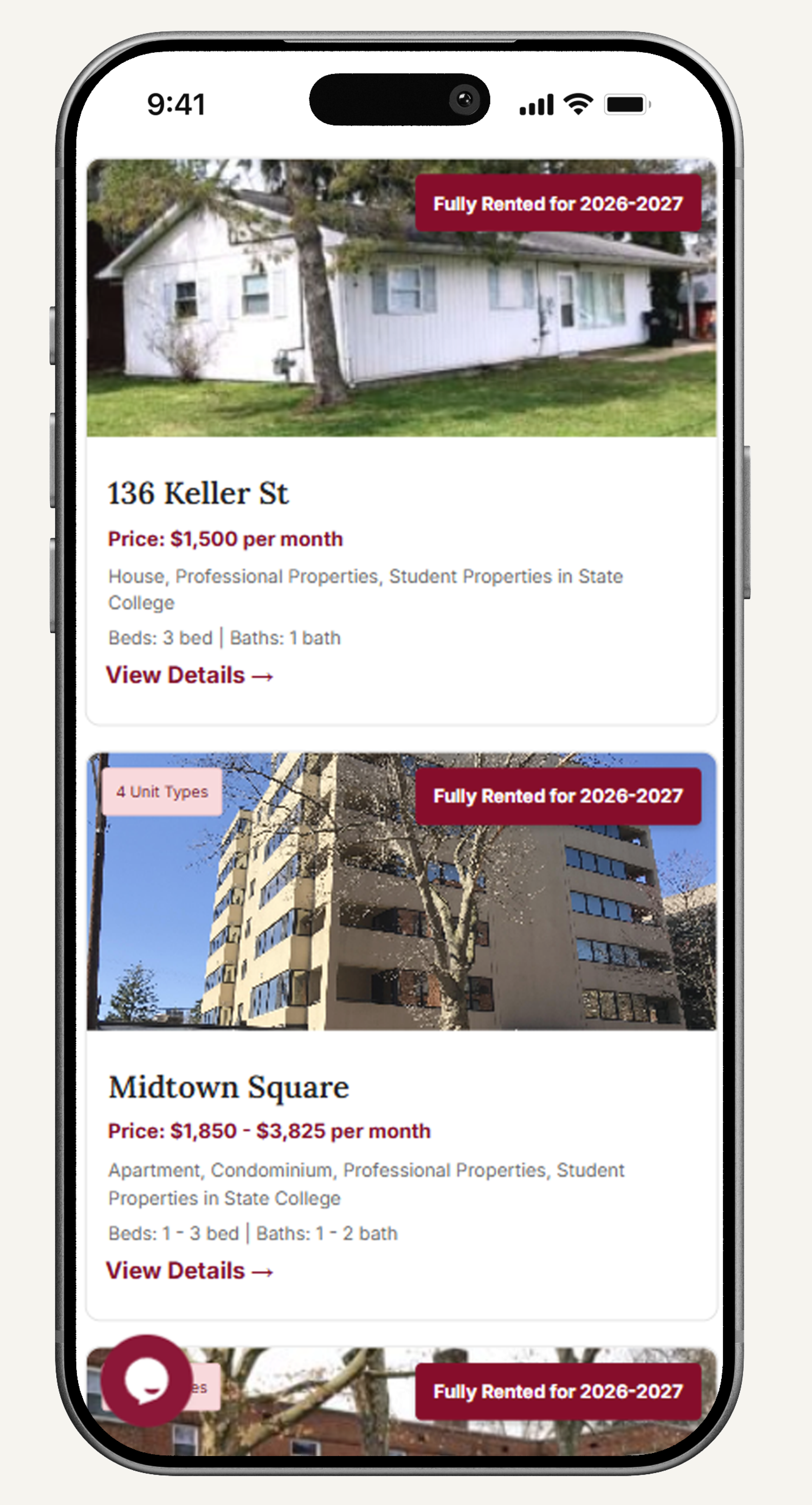 ARPM property listing detail on mobile