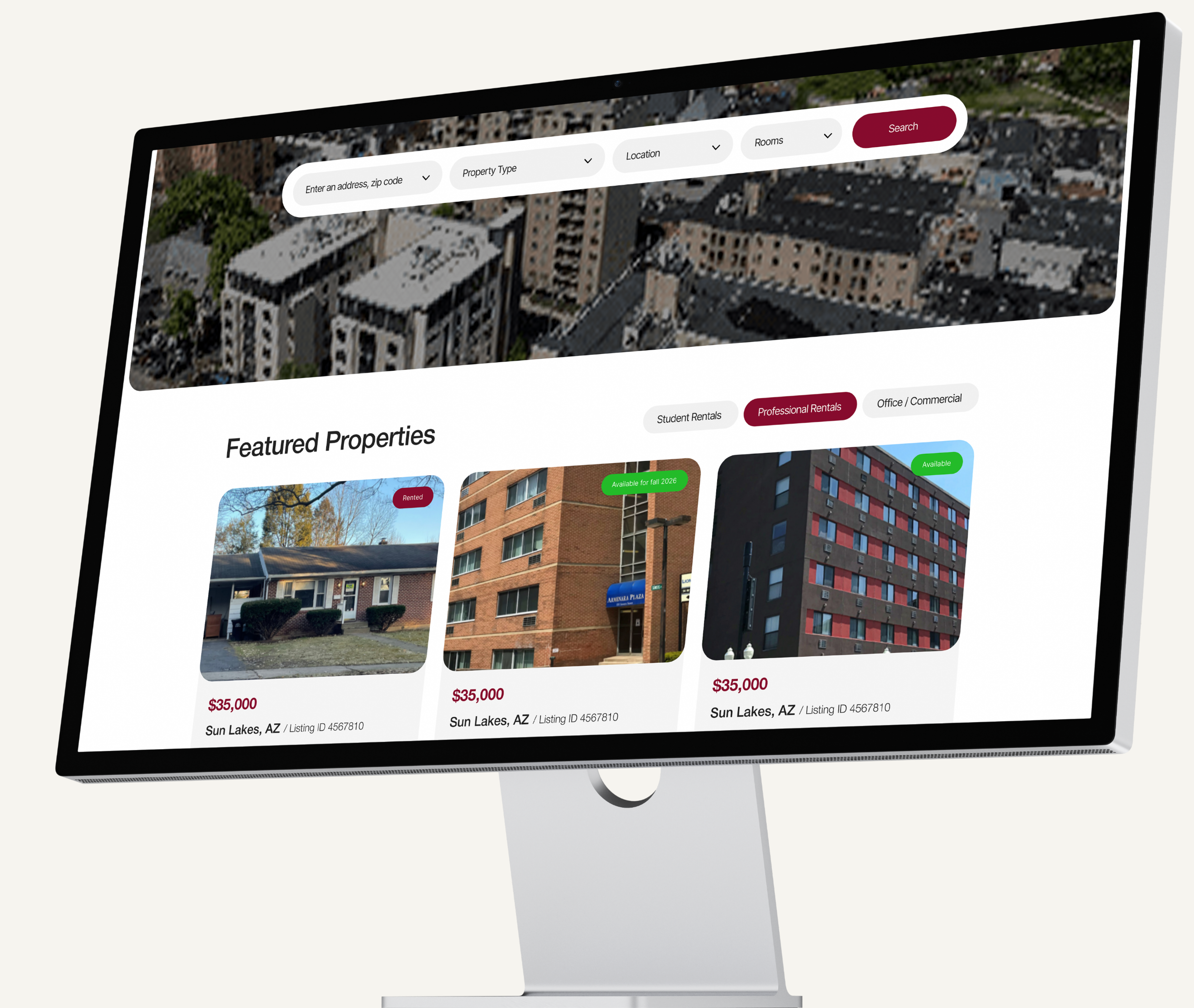 ARPM website on a desktop Mac Studio mockup