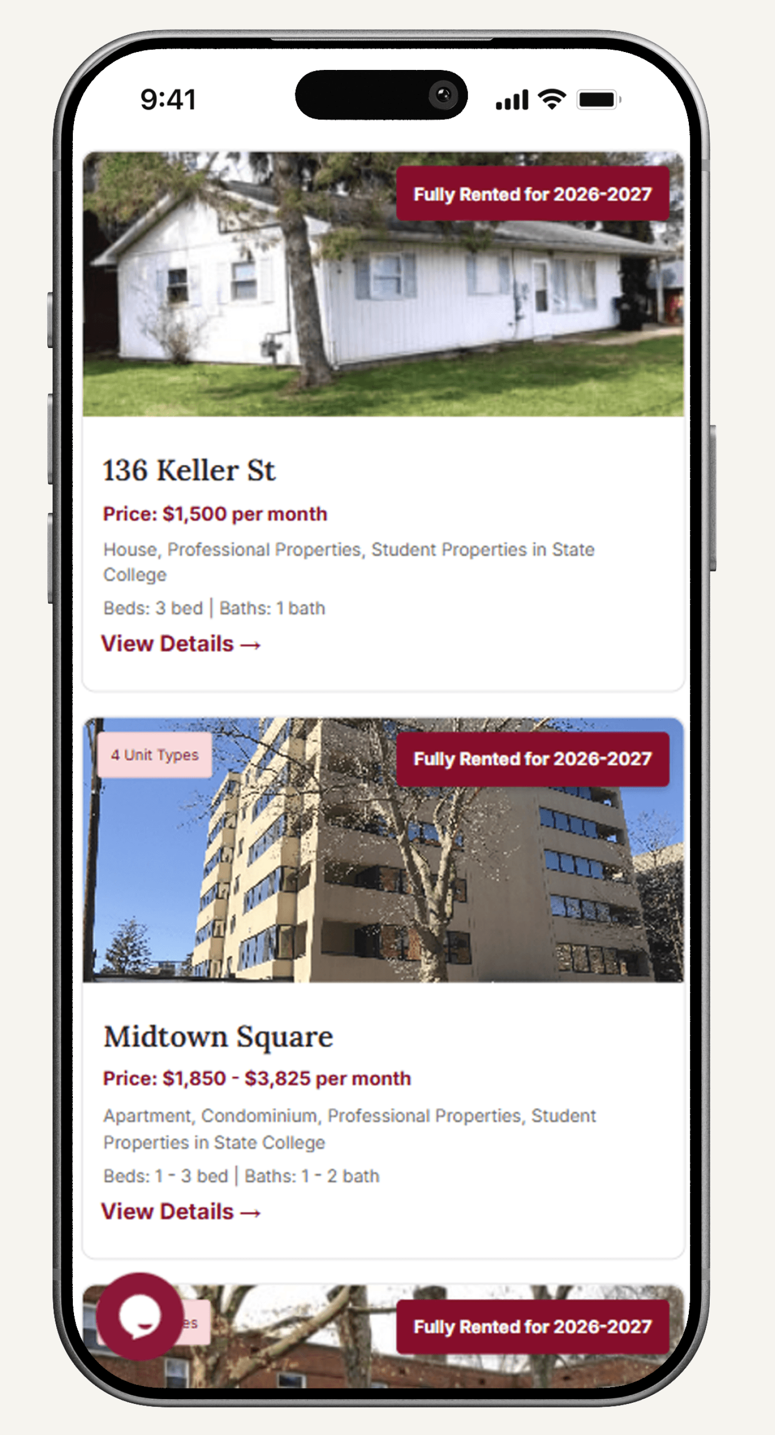 ARPM property listing viewed on mobile