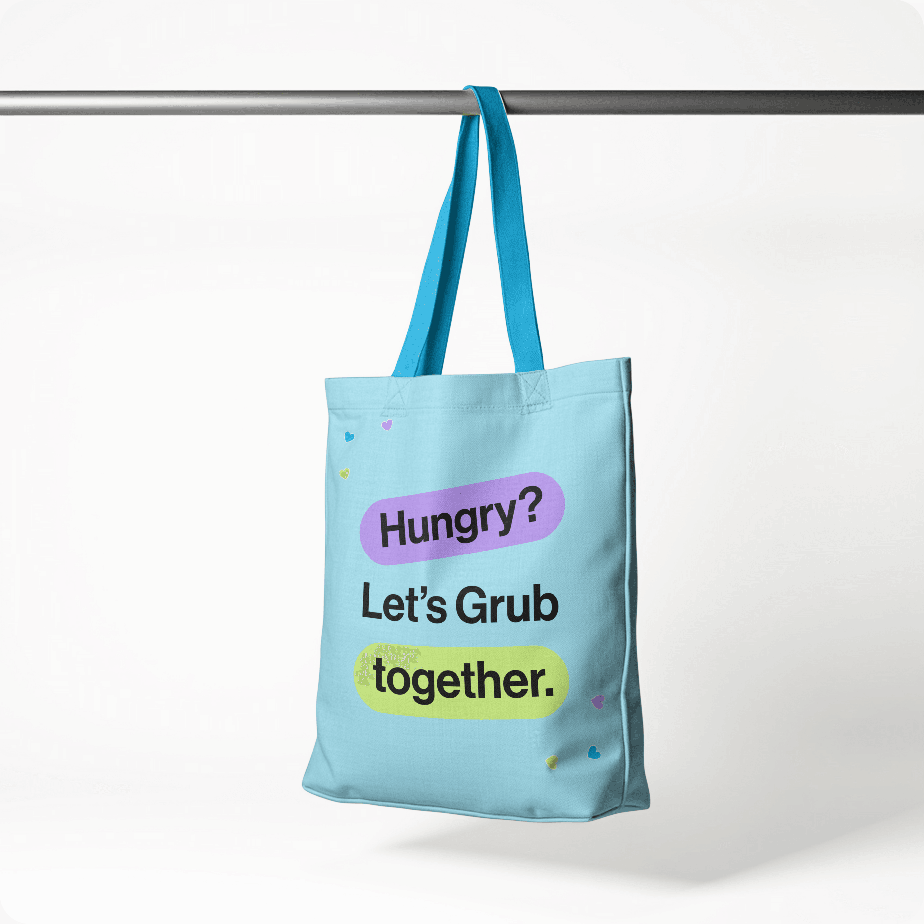 Let's Grub branded tote bag