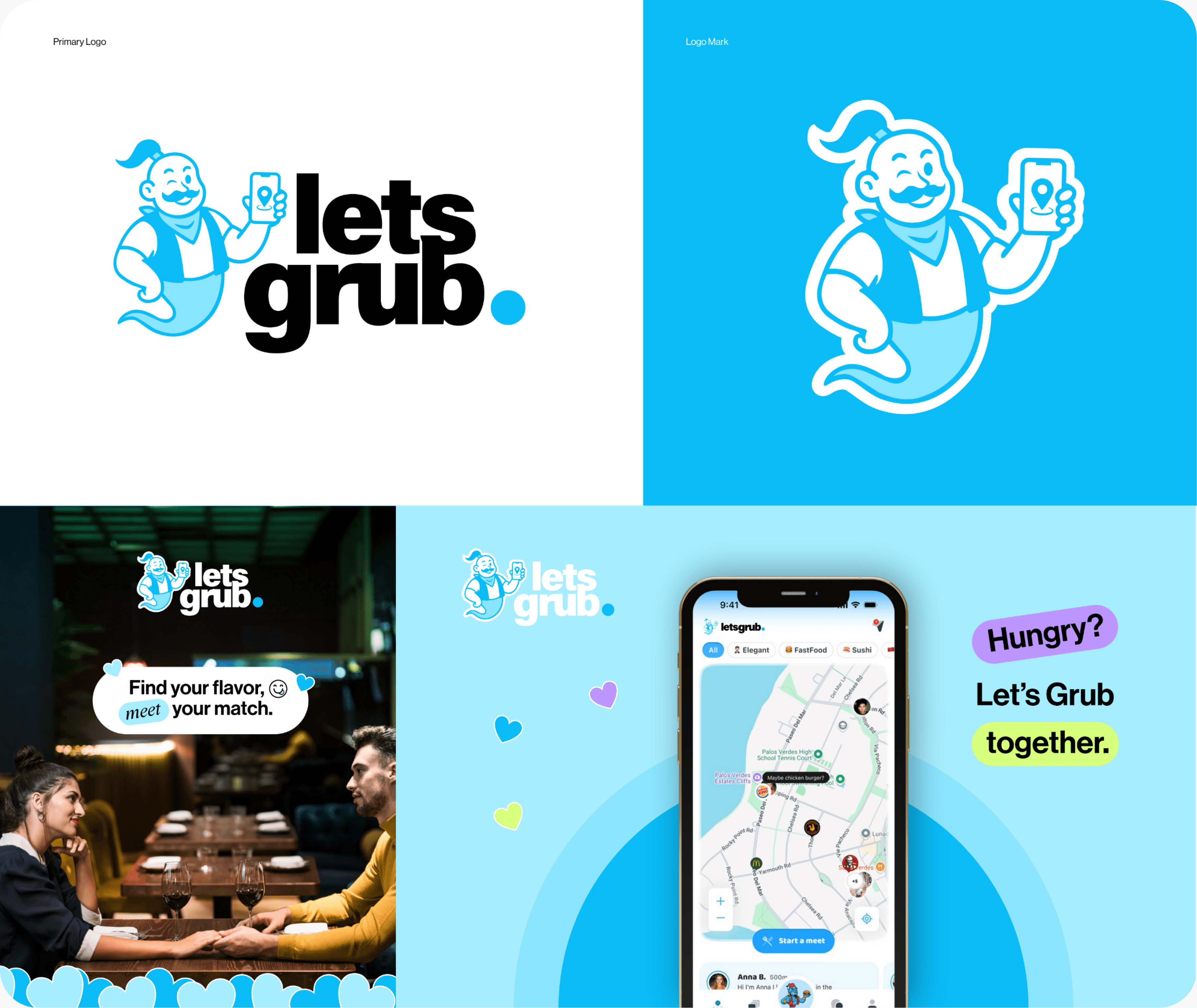 Let's Grub logo exploration concept 1