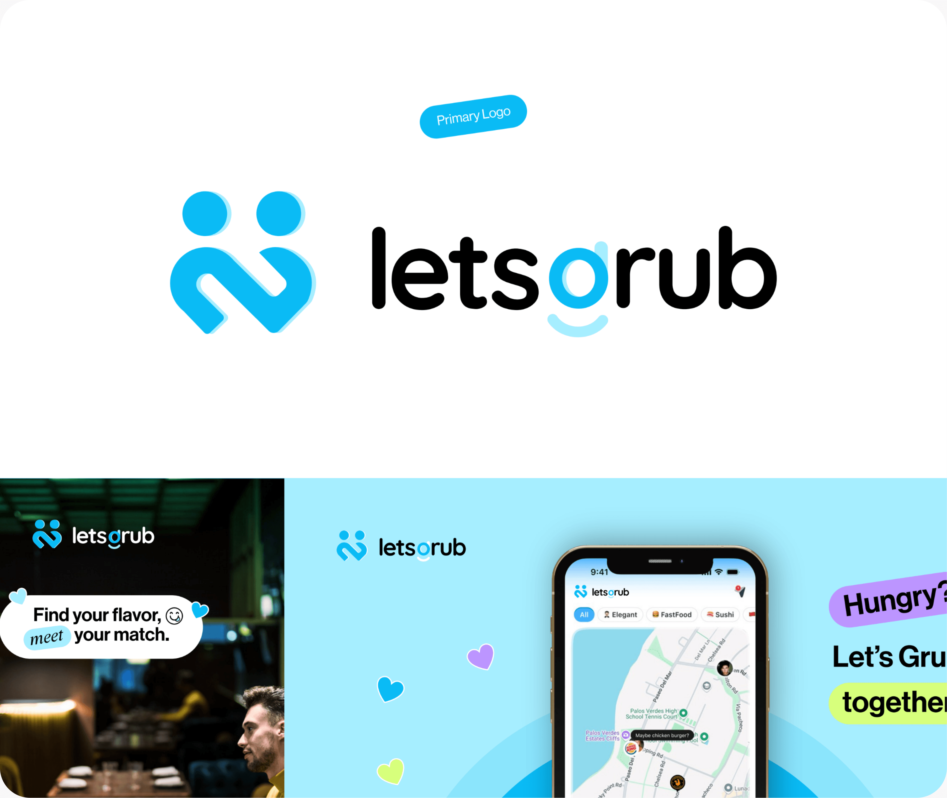 Let's Grub logo exploration concept 2