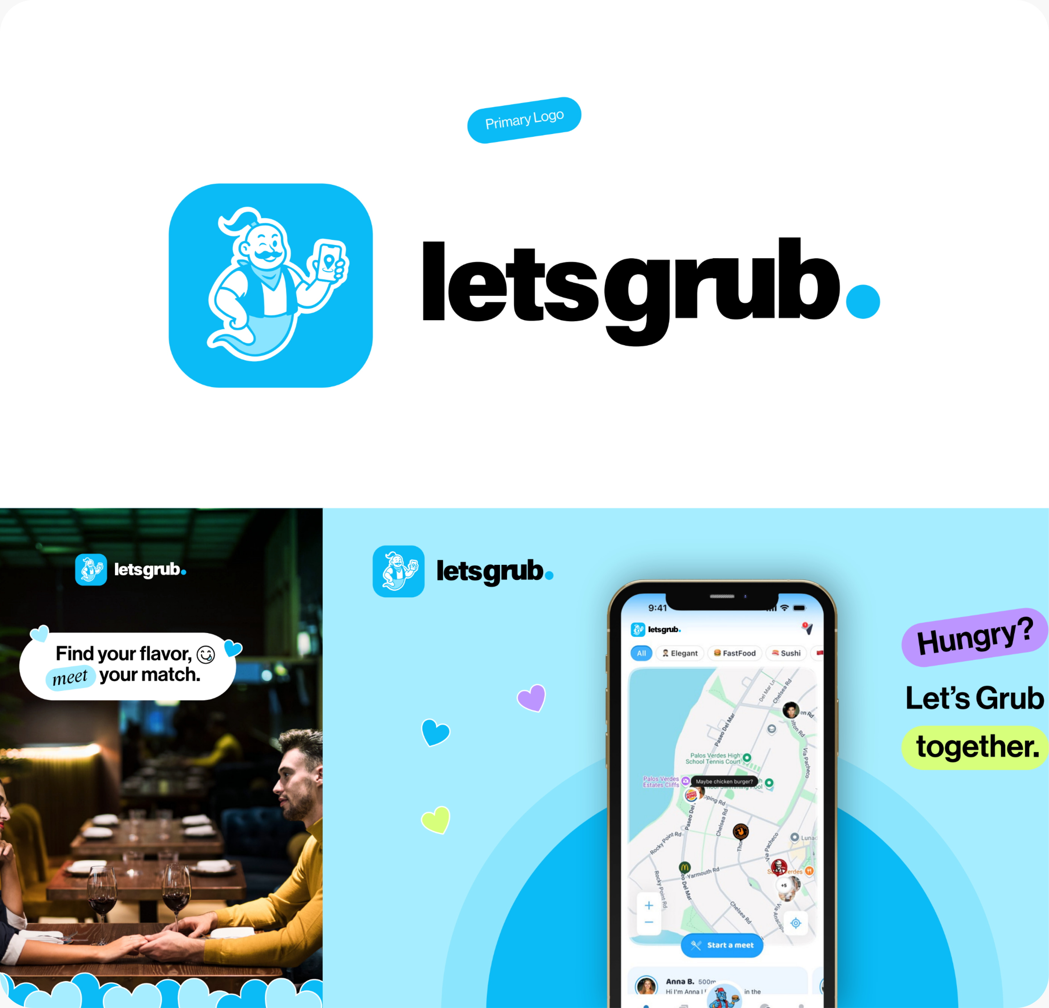 Let's Grub logo exploration concept 3