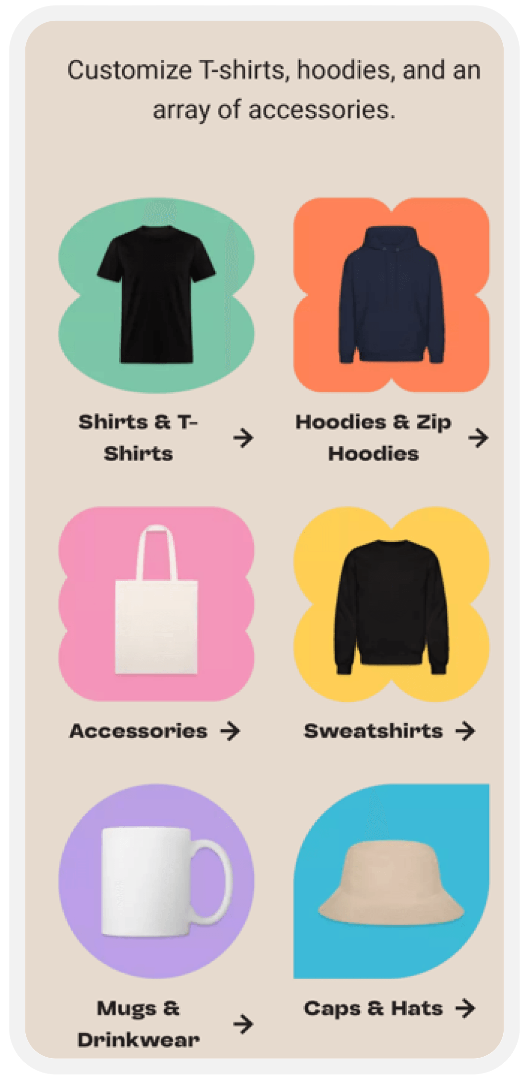 Spreadshop mobile interface screen 4
